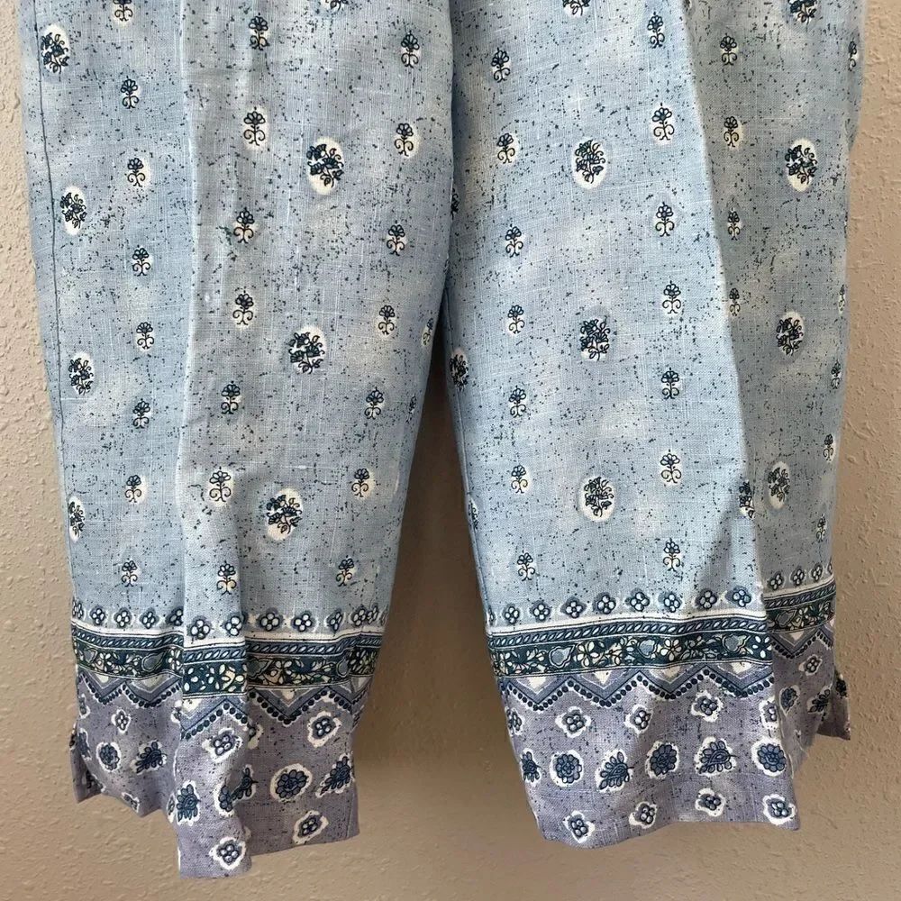 Carol Anderson Matching Linen Button Down Shirt and Crop Pants Size M EUC - Picture 8 of 10